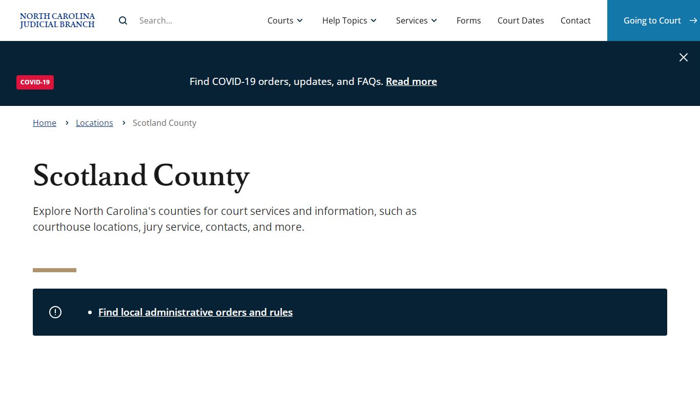 Scotland County | North Carolina Judicial Branch - NCcourts